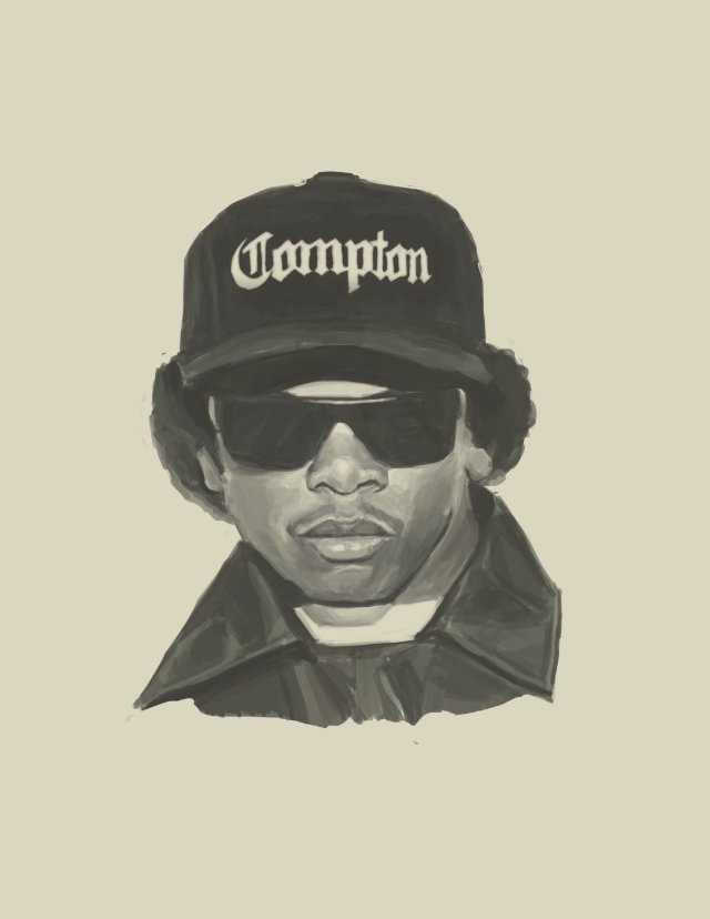 Eazy-E, digital painting print